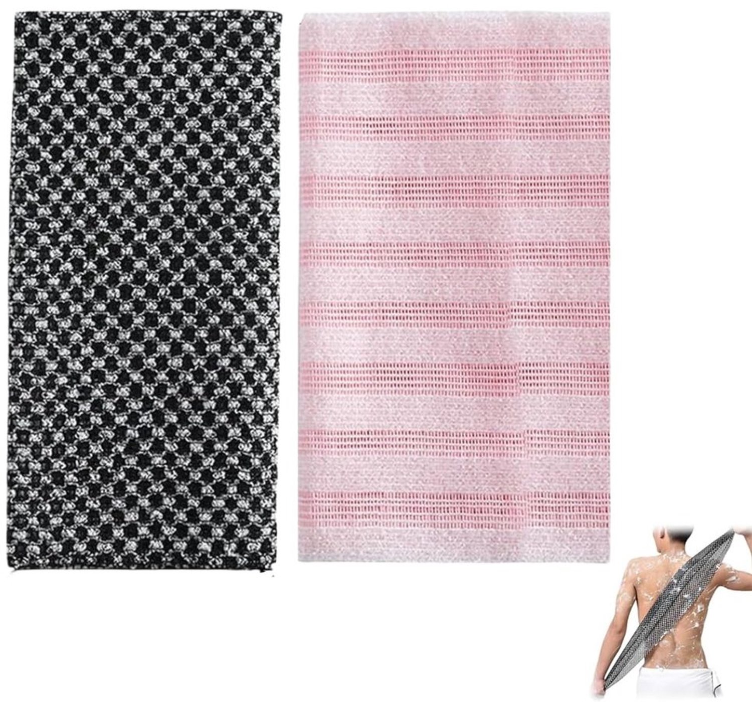 Lange Japanse Badhanddoek, 2 Stuks voor Grondige Reiniging