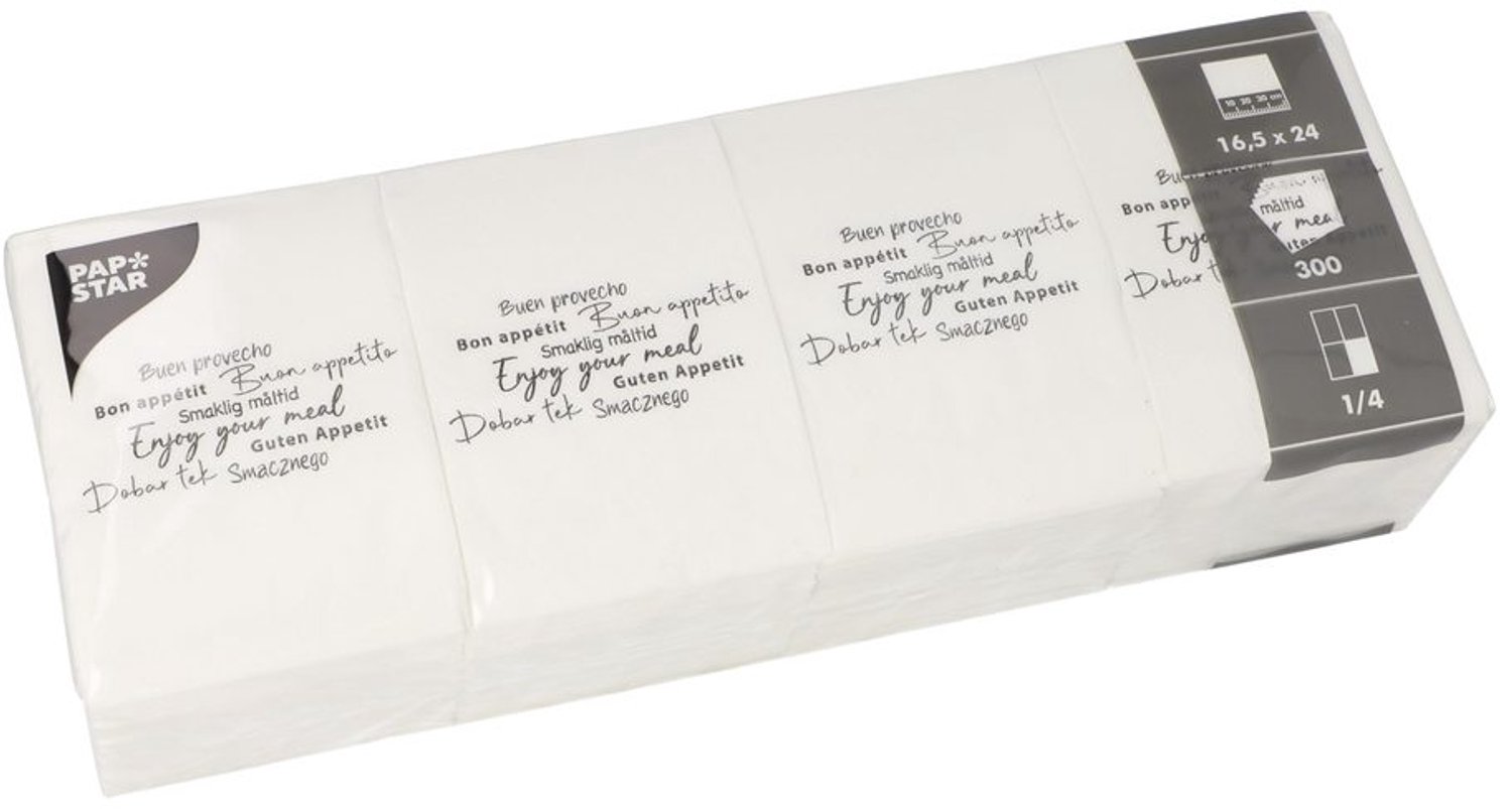 Snackservetten 24 x 16,5 cm Wit met Opdruk