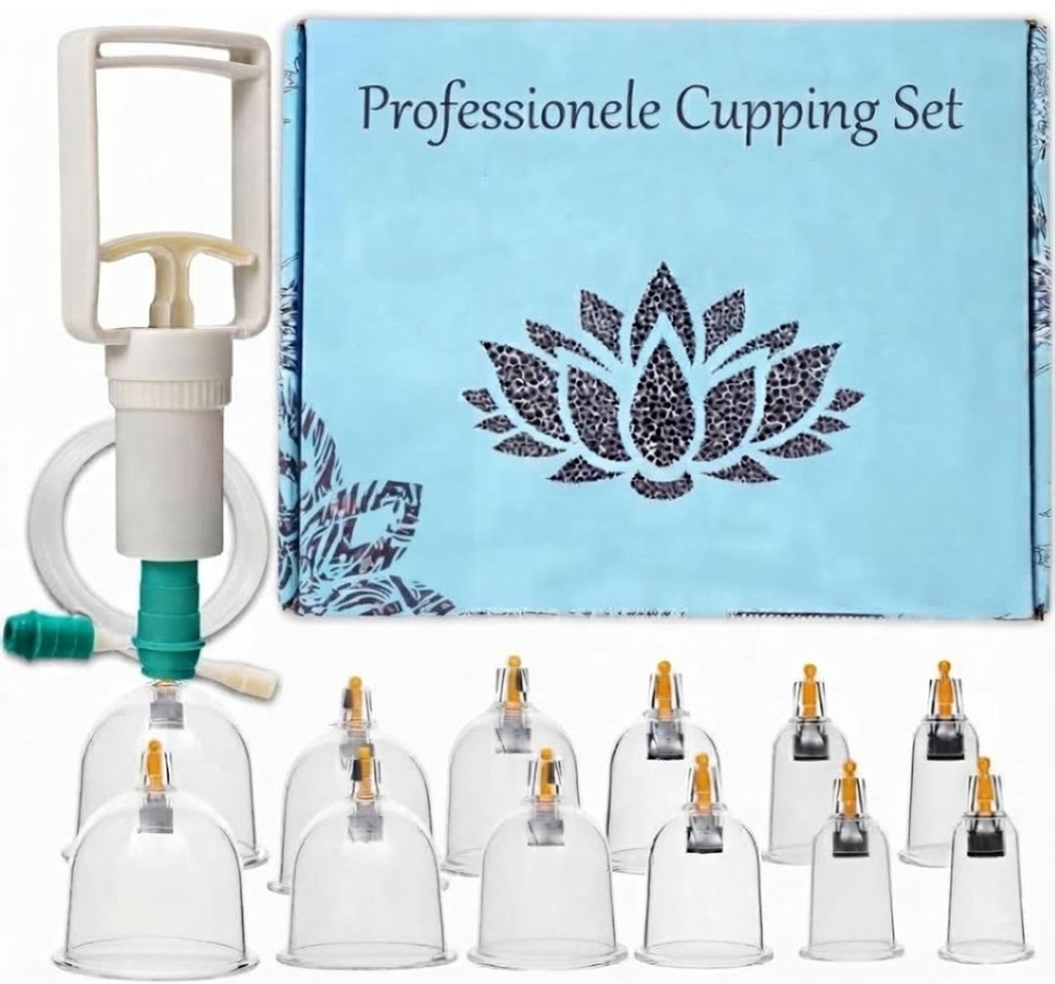 Vantivo® Cellulite Massage Apparaat - Anti Cellulitis Apparaat - Cupping Cups-Transparant