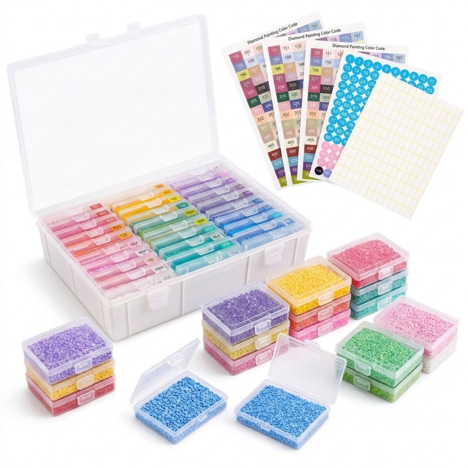 Diamond Painting Accessoires - Opbergdoos - Sorteerdoos voor Volwassenen en Kinderen - veelkleurig