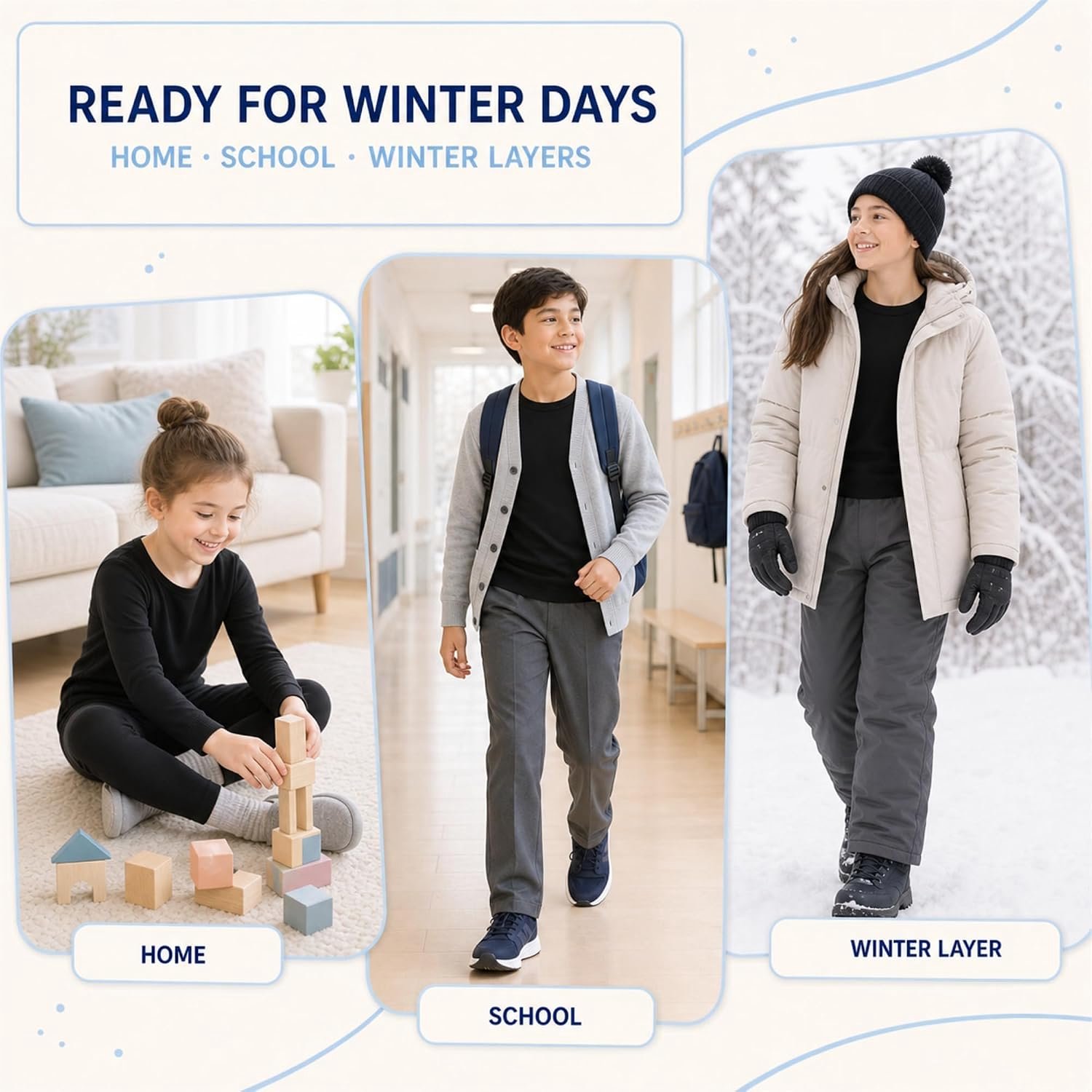 Set voor kinderen, lange mouwen & broek 5-13 jaar