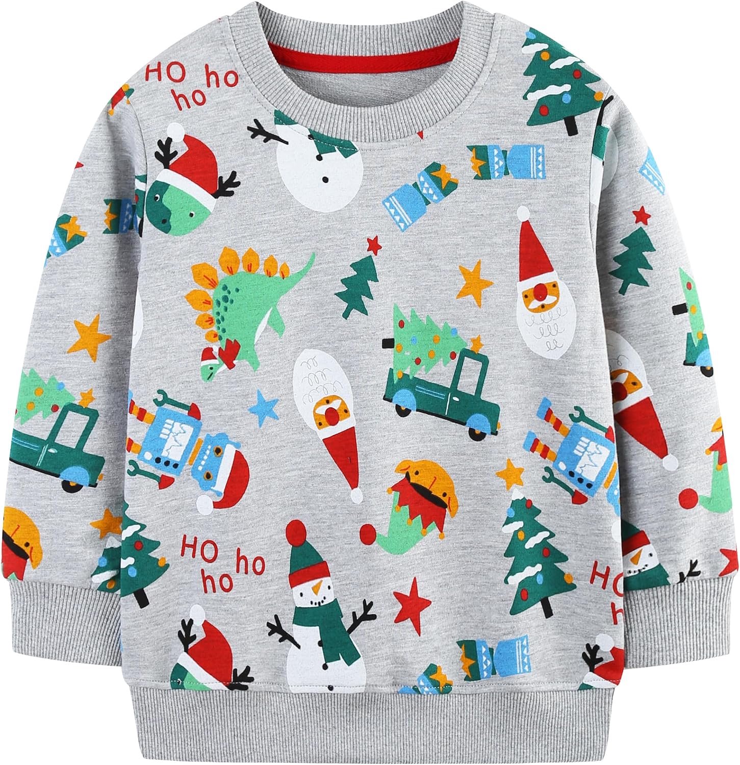 Sweatshirts voor jongens met print van graafmachine, tractor en vliegtuig