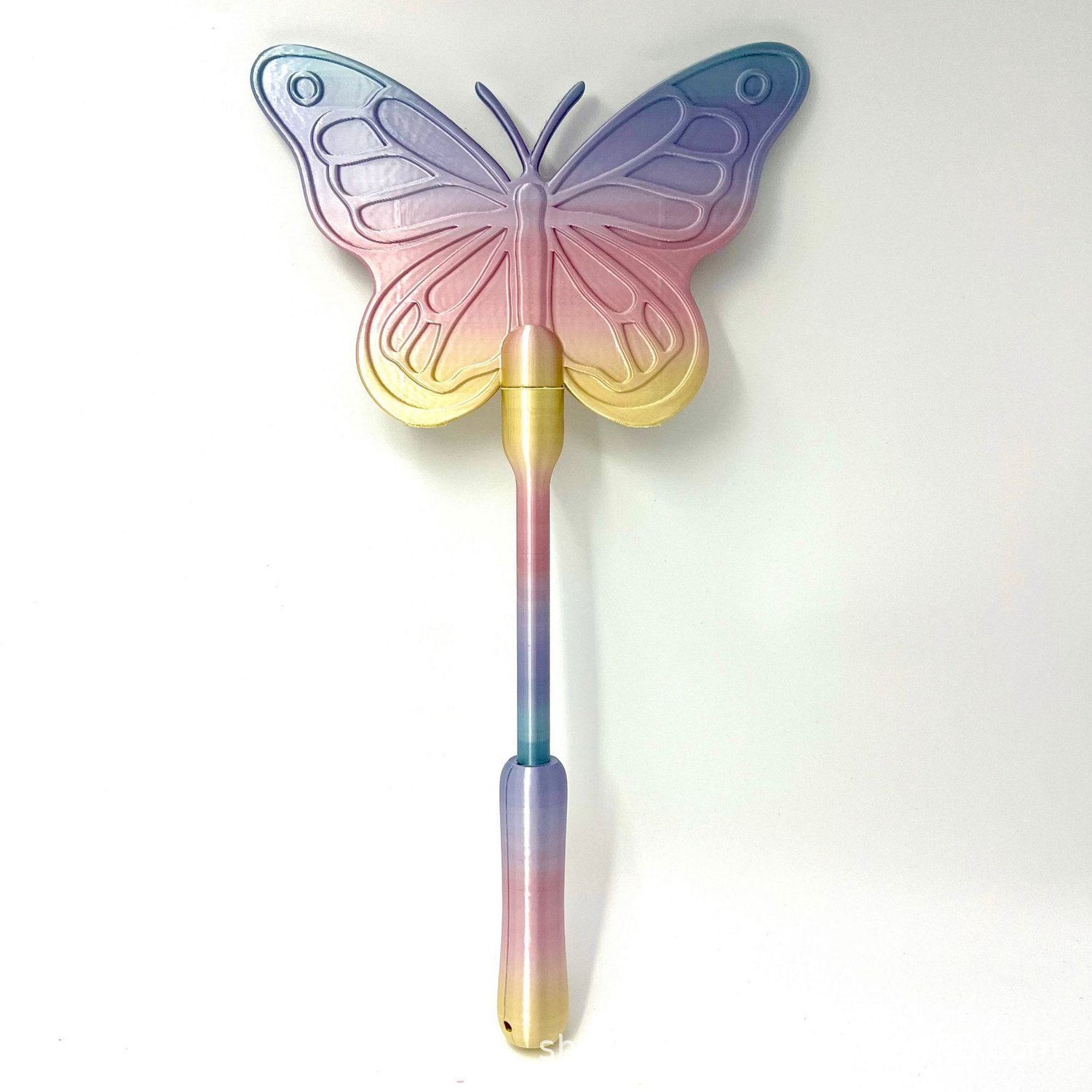 Creditcardhouder in de vorm van een magische vlinderstaf – 3D-geprinte NFC-betaalstaf – Accessoire voor contactloos betalen met verborgen kaartsleuf – Leuke tech-gadget en cadeau voor winkelen, cosplay en feestjes (Macaron-verloopkleur)