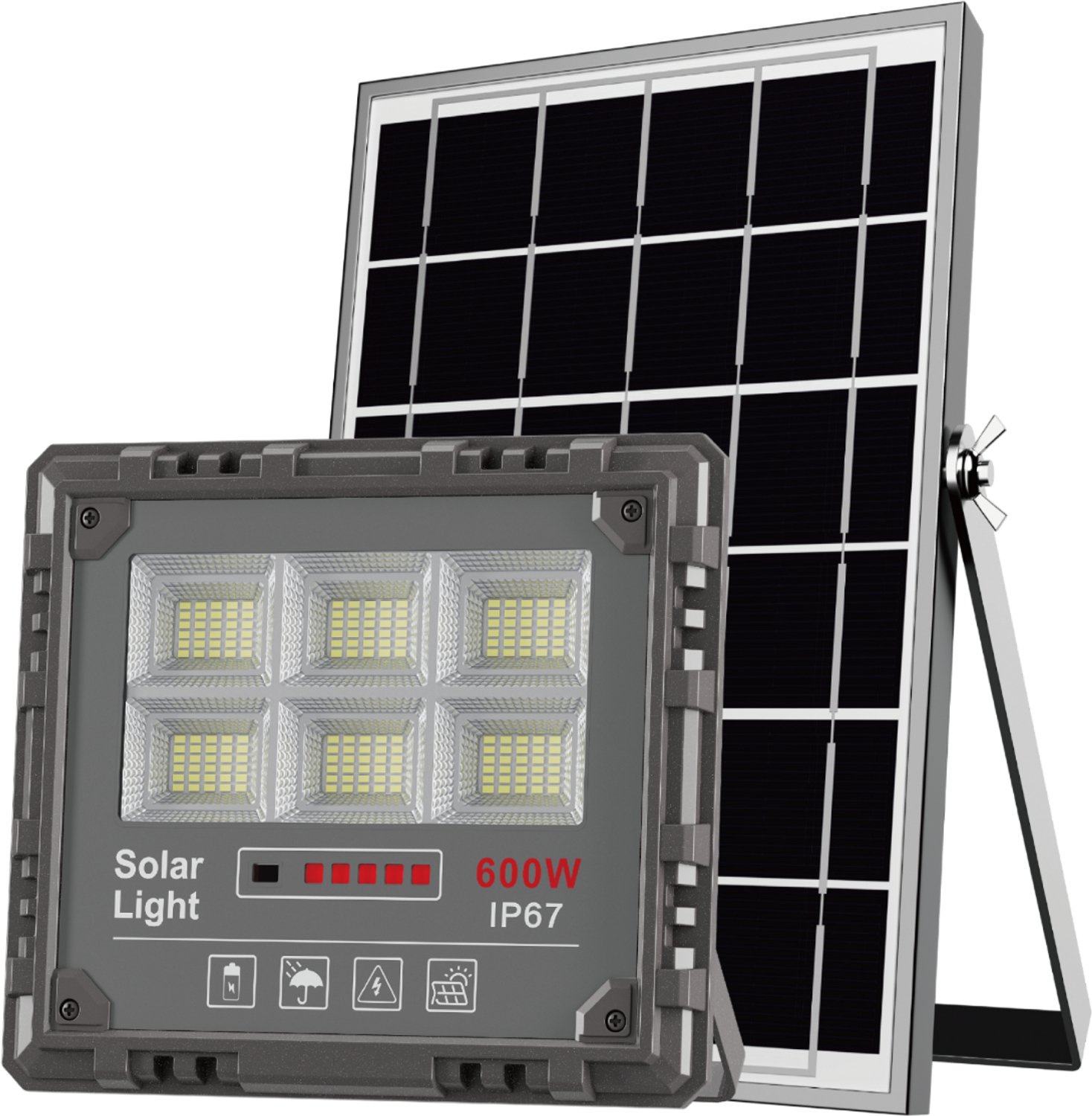 Solar buitenlamp - Monokristallijn zonnepaneel - LiFePO4-accu - Jortan Tech
