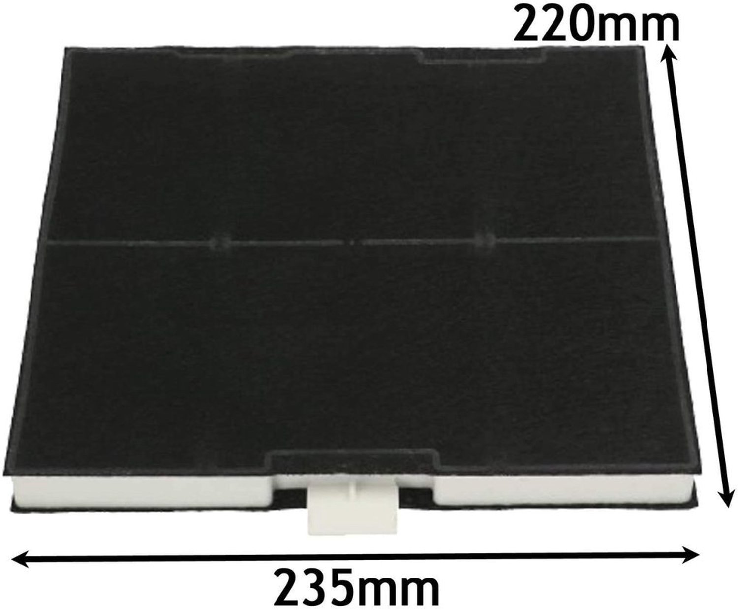 Koolstoffilter voor Neff Afzuigkap 220 x 235 mm