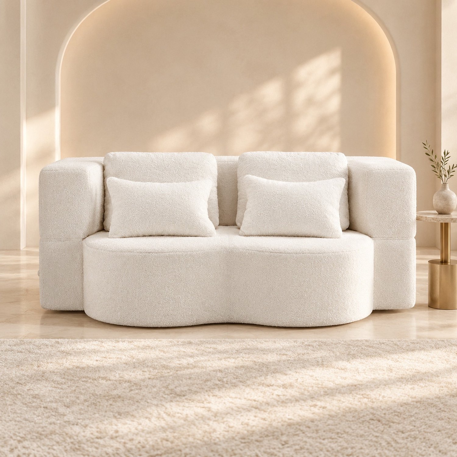 CHICFURN Slaapbank - Opvouwbaar - Modulair - Wit