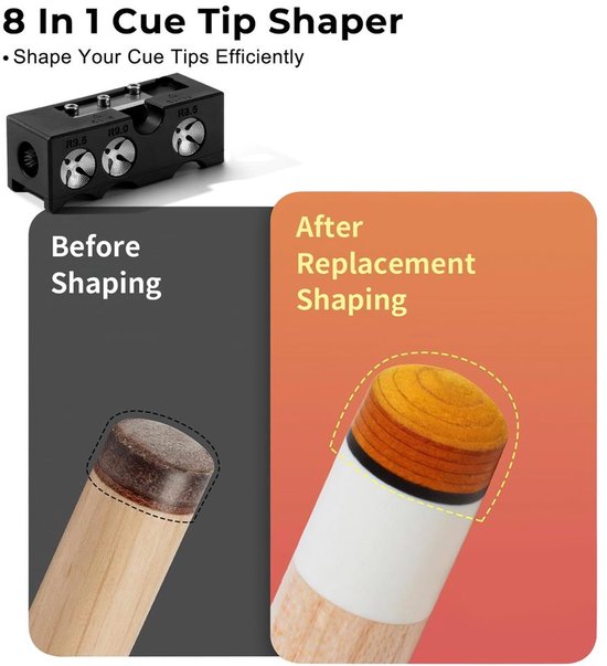8-in-1 Billiard Cue Repair Tool voor Precisie Onderhoud — afbeelding 4