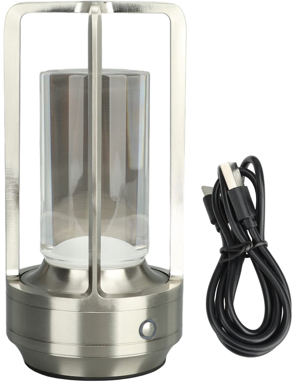 Draadloze Tafel Lamp - Stepless Dimming LED Touch Lamp voor Woonkamer en Eetkamer (Zilver)