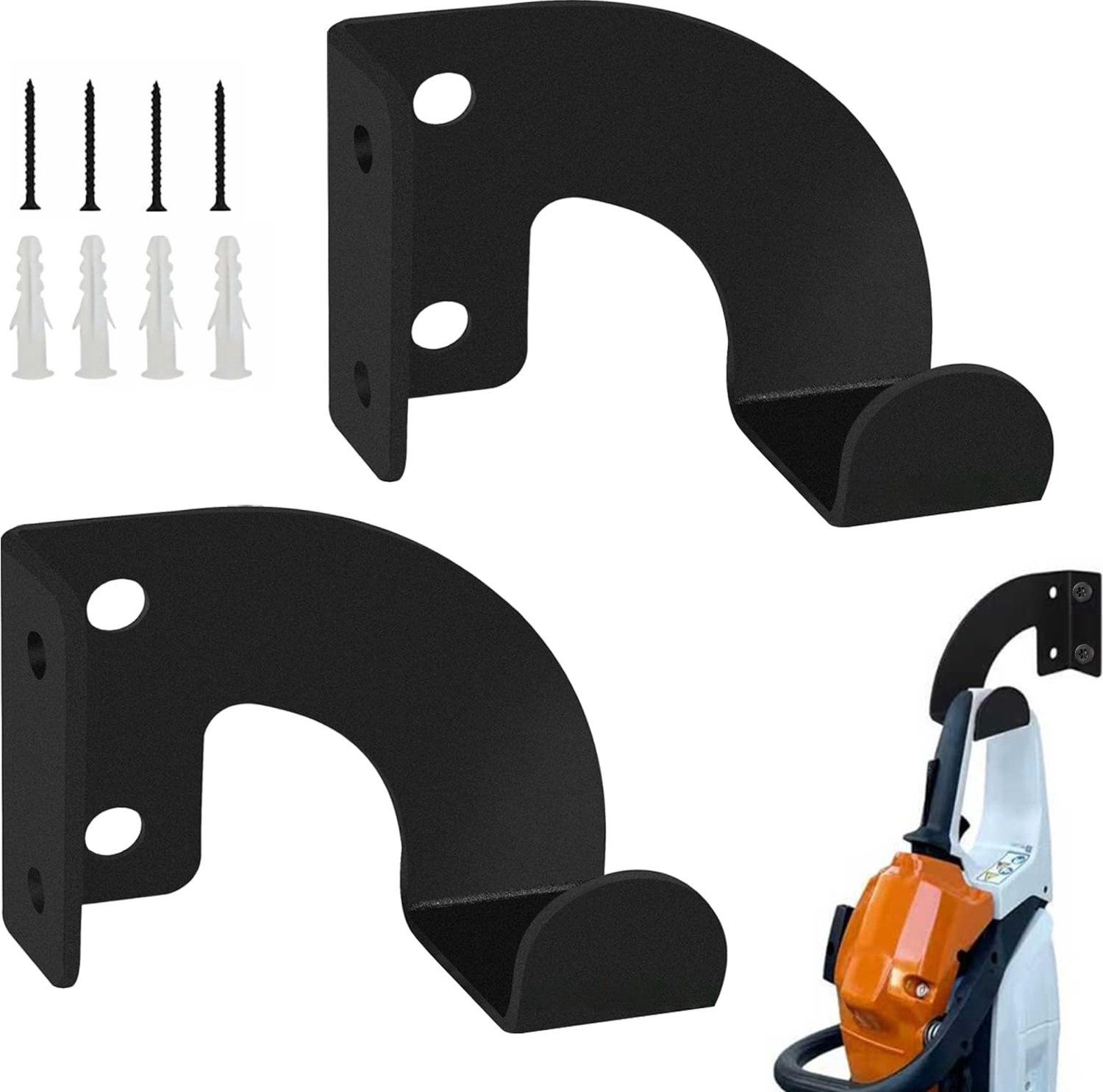 Motorzaaghouders - Set van 2 - Wandbeugel voor Tuingereedschap