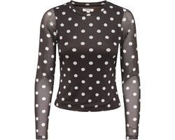 ONLY - ONLNOVA L/S MESH TOP WVN Dames T-shirt