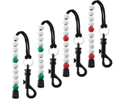 Golf Score Teller Set met 4 Stukken, Plastic Golf Kralen Ketting voor Nauwkeurige Score bij Buiten Golfen, Geschikt voor Mannen en Vrouwen (30CM Lengte)