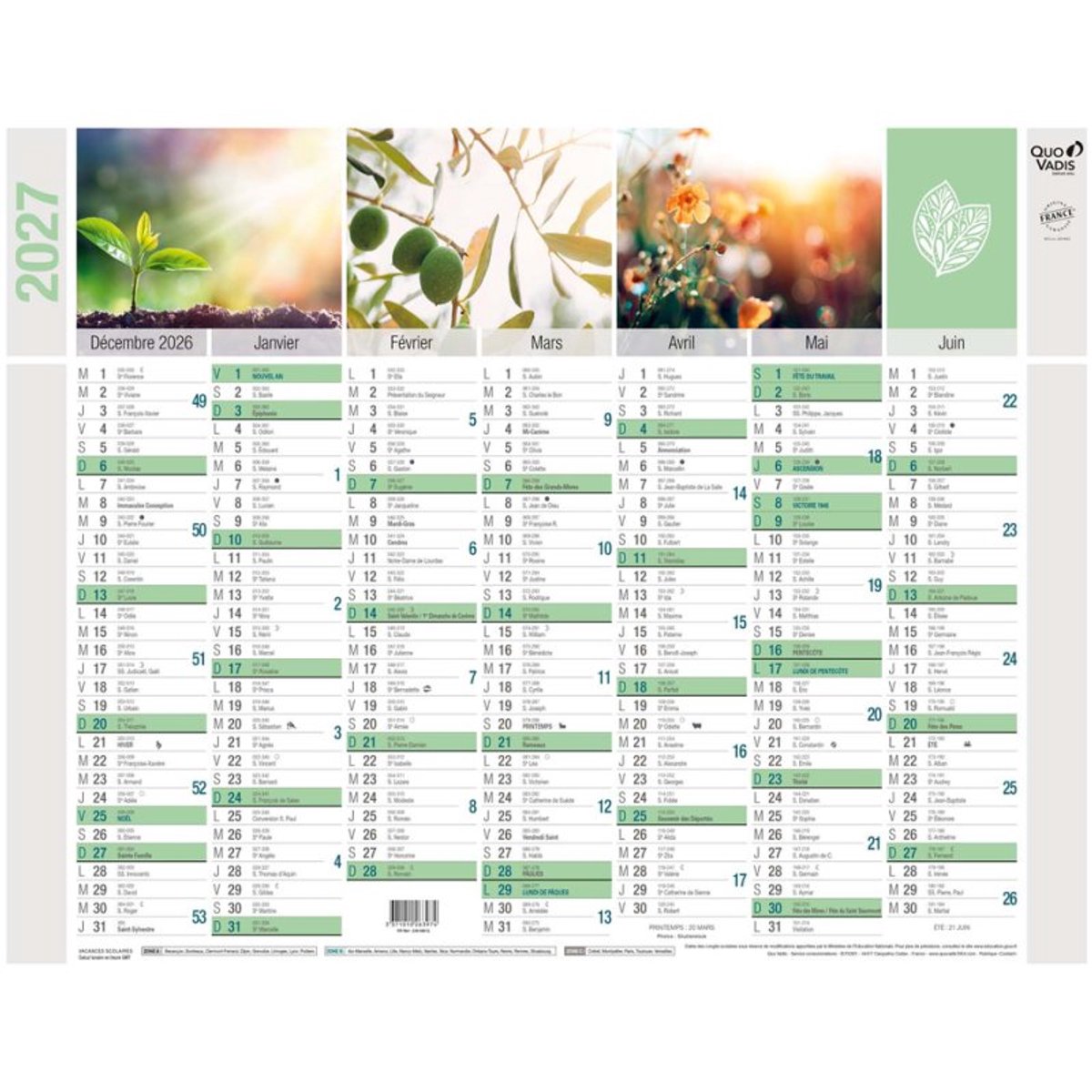 QUO VADIS wandkalender Equology, 550 x 405 mm, 2027