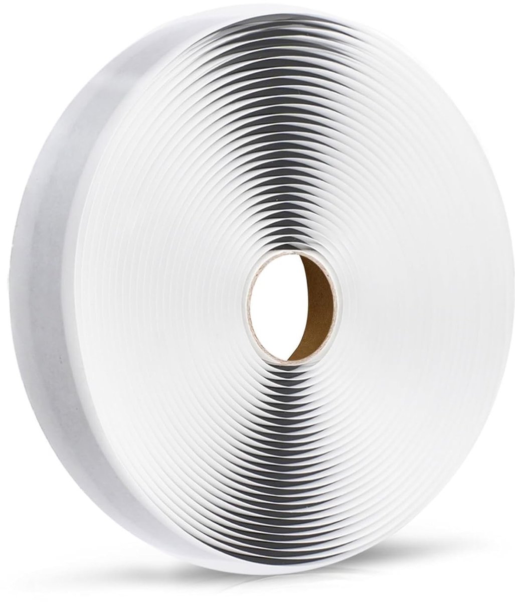 Butyl Tape 3 mm × 13 mm x 10 m, Zelfklevende Waterdichte Reparatietape voor RV Ramen, Bootafdichting en EPDM Daken, Zwart, Verpakking van 1