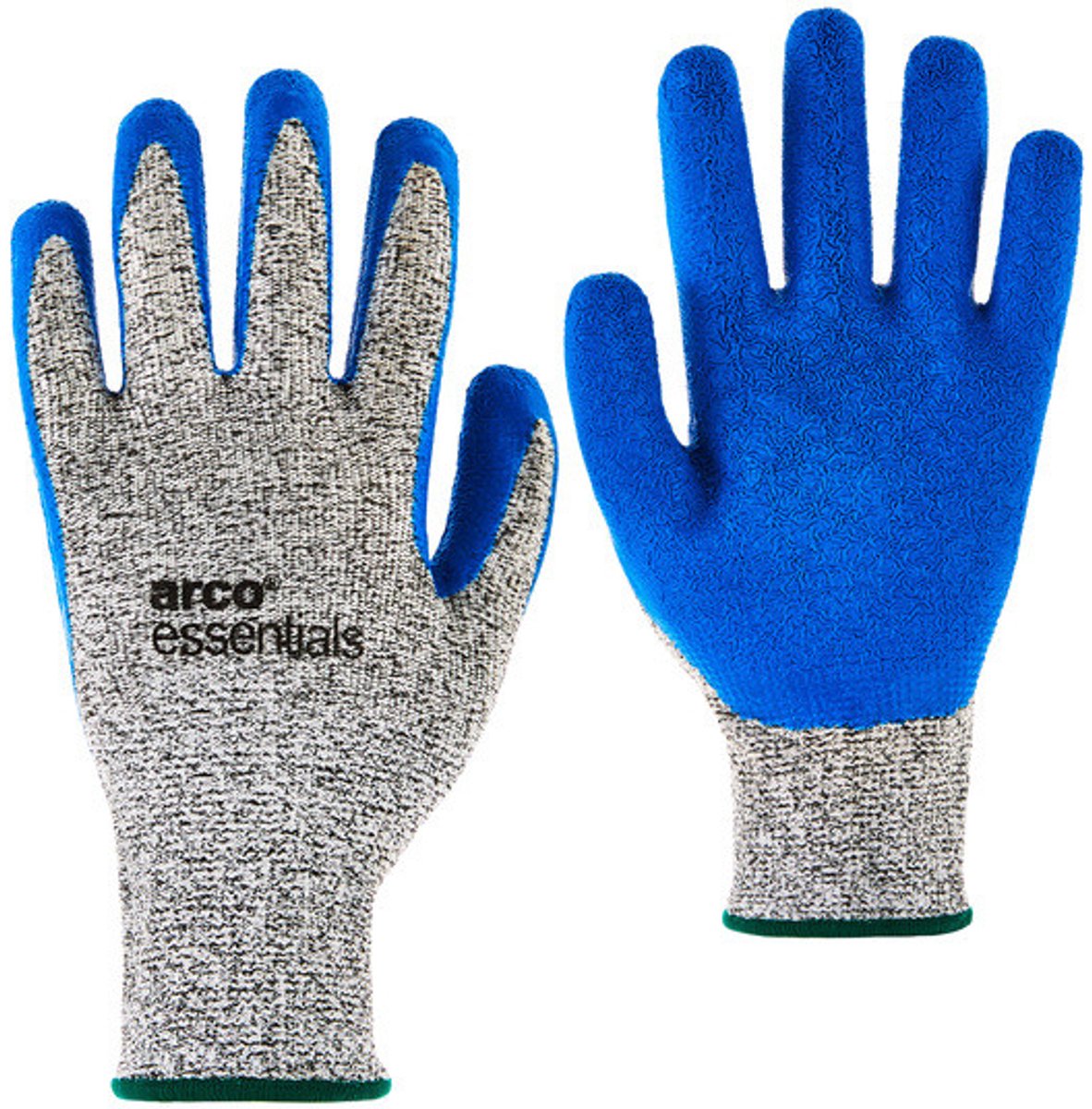Arco Essentials Latex Gecoate Snijbestendige Werkhandschoenen Grijs/Blauw – Maat 7