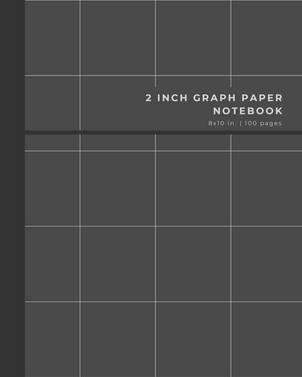 2 Inch Graph Paper Notebook: Large Square Grid Layout for Design, Mapping & Craft Projects - ShopVlot