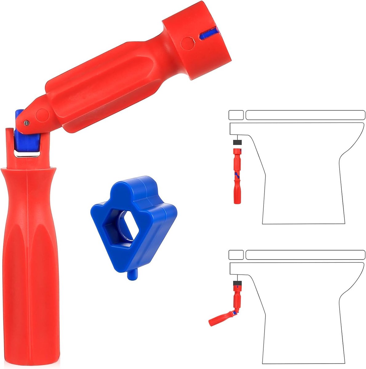 Toilet Seat Mounting Wrench 10/13/17 mm Mounting Wrench Universal Repair Wrench with Hinge for Toilet Seat Attachment - ShopVlot