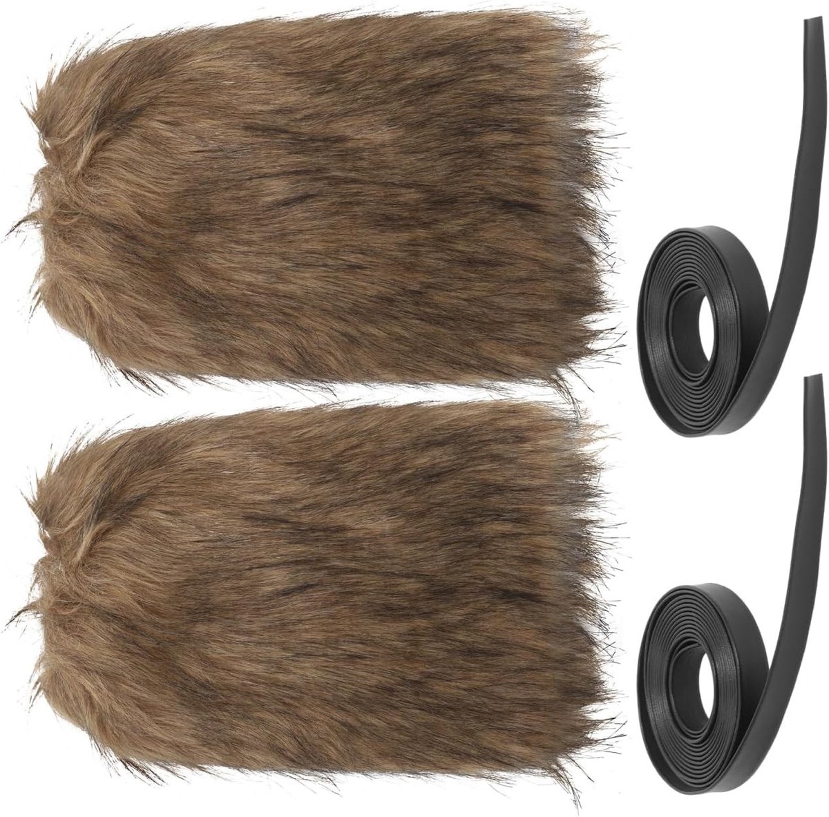 Viking Kostuum Accessoires: Faux Fur Beenwarmers met Elastische Bandjes voor Halloween Cosplay voor Dames en Heren