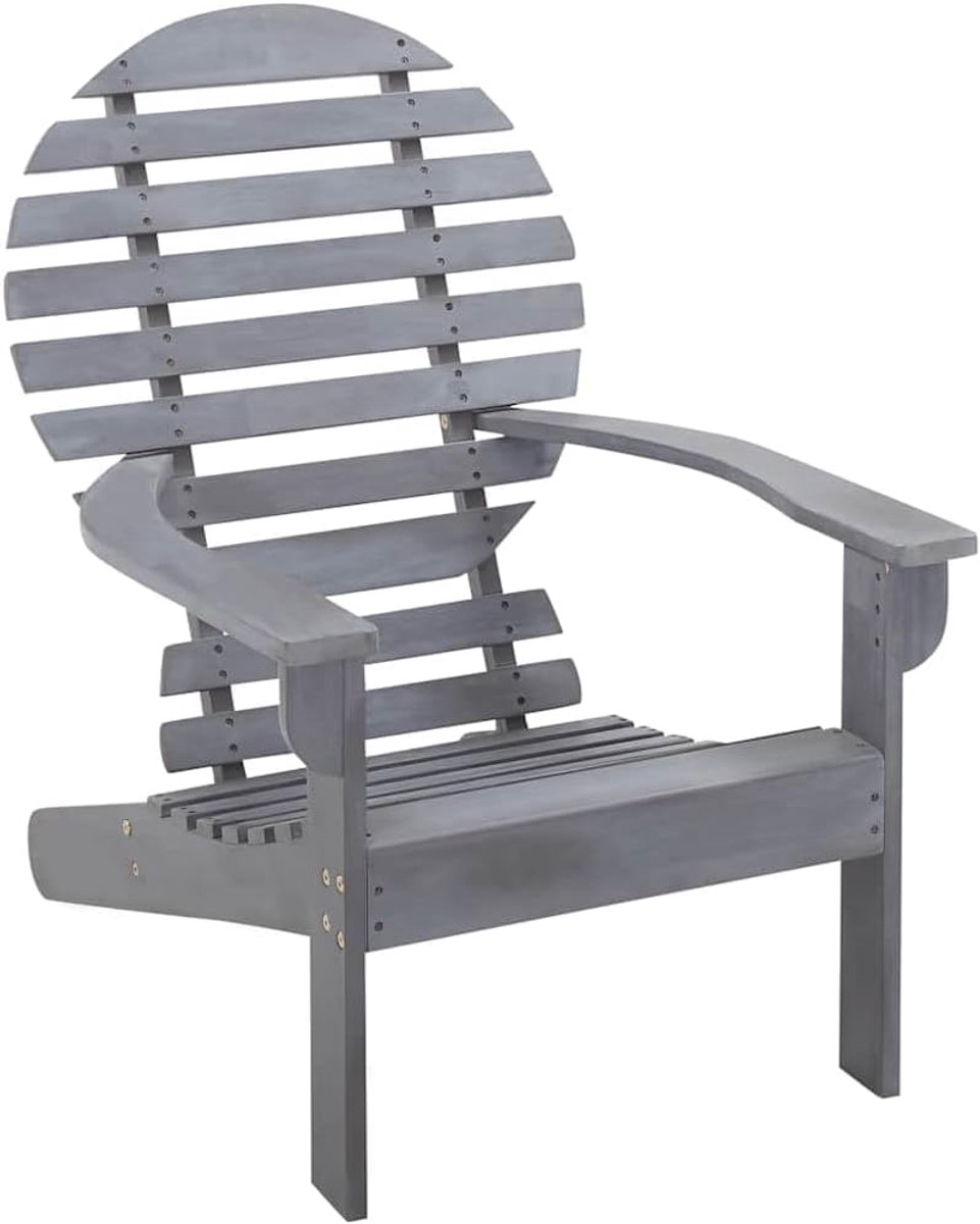 Adirondack stoel massief hout acacia grijs