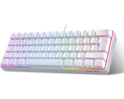 Snpurdiri 60% Percent Gaming Toetsenbord (Gradient 61 Wit) - ShopVlot