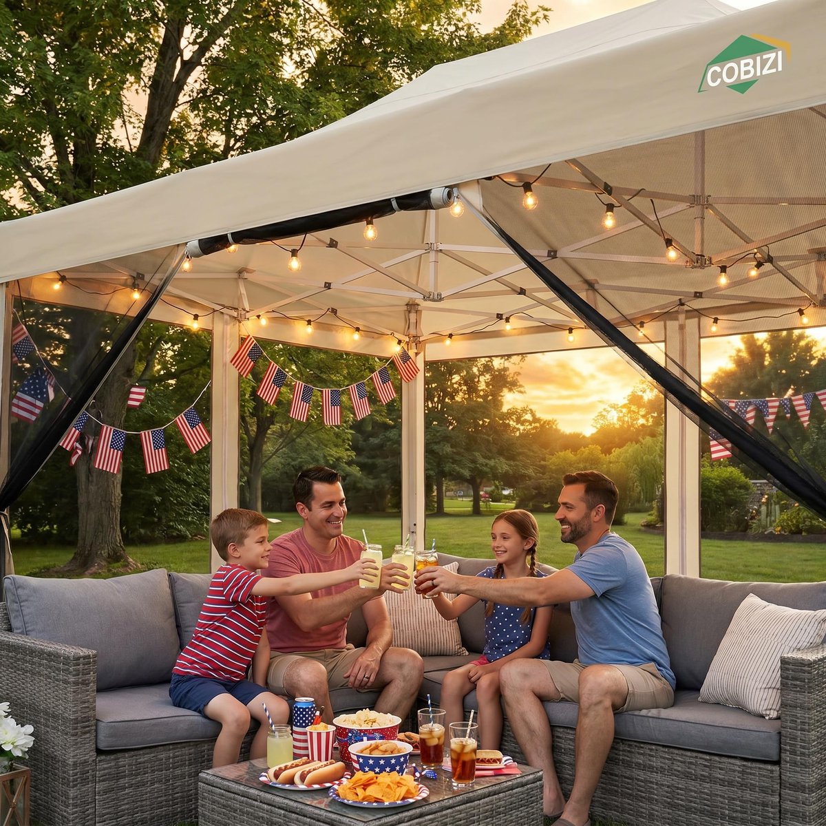 COBIZI Canopy Tent 10x15 Heavy Duty pop-up luifel met zijwanden waterdicht, eenvoudig op te zetten tuinhuisje met - ShopVlot