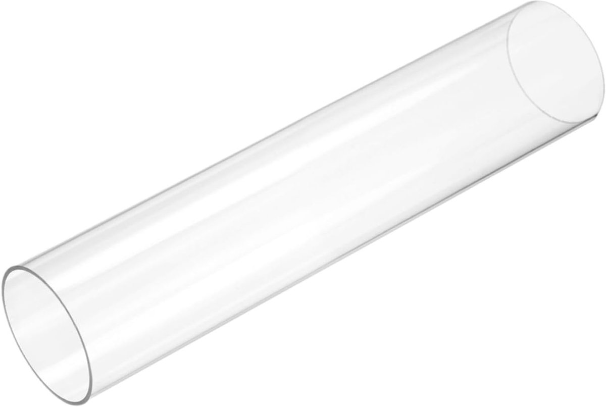 DMiotech 9.6" Clear Rigid Plastic Pipe 37.6mm (1 1/2") x 40mm Polycarbonate Tubing Round Tube for Lighting Water - ShopVlot
