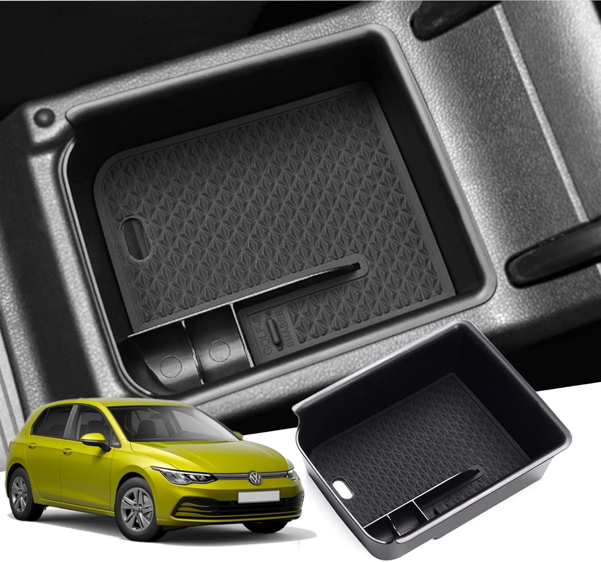 GAFAT Golf 8 MK8 GTI GTE GTD Alltrack R Variant 2020-2023 2024 Center Console, Storage Box, Armrest, Organizer Tray - ShopVlot