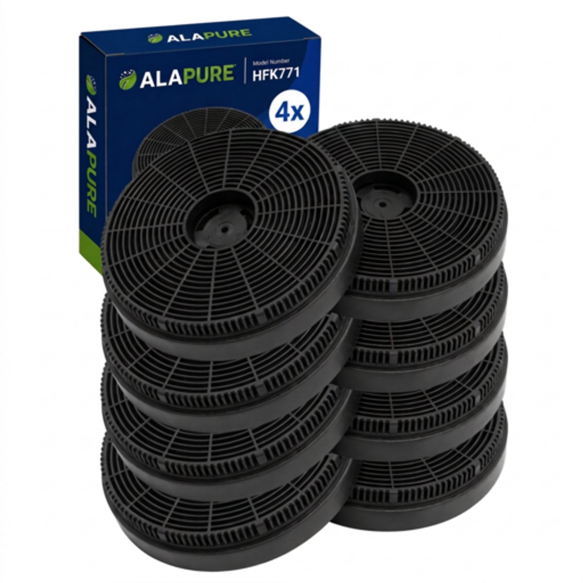 4x koolstoffilter voor Klarstein UltraClean Koolstoffilter 10033473