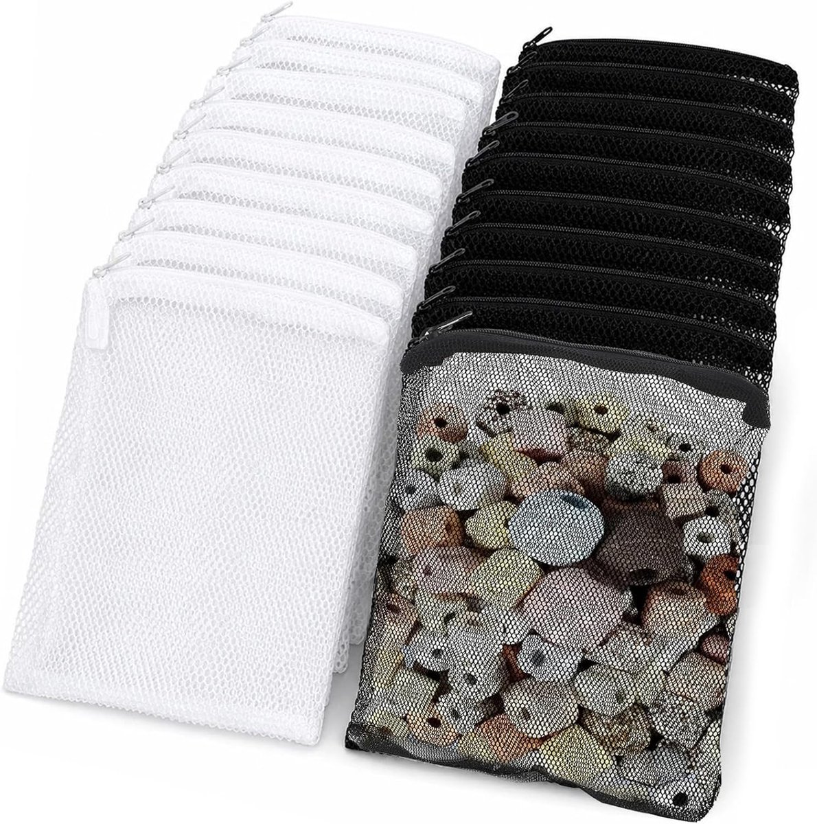 20 stuks filterzakken aquarium, netzak fijnmazig 20 x 15 cm - ShopVlot