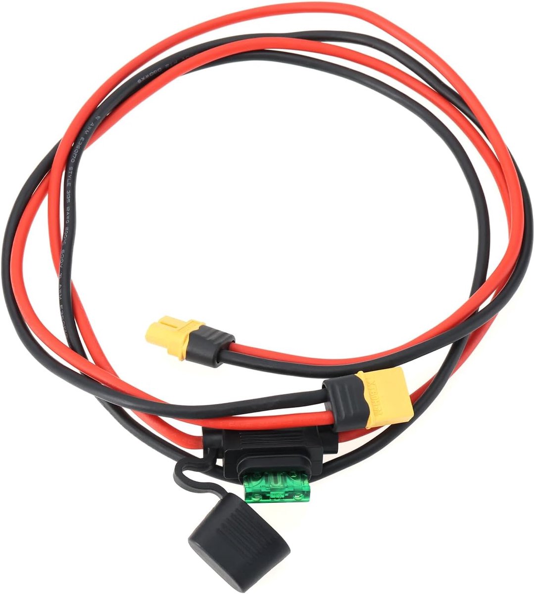 Image of 12AWG XT60 Extension Cable XT60 Male to Female Connector Cable with 30A Fuse for Electric Bikes Drone Model Aircraft - ShopVlot
