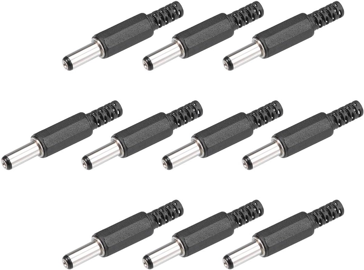 sourcing map DC Plug 5.5 x 2.1 mm, Power Solder Adapter, Replacement for DIY DC Connectors, Pack of 10 - ShopVlot