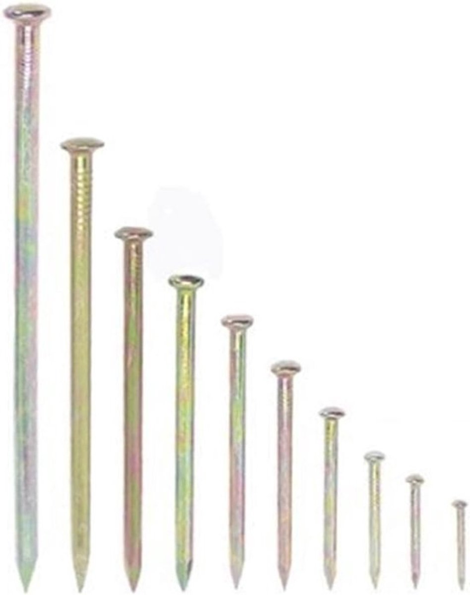 Stalen spijkers - Betonspijkers - Voor muurbevestiging - Speciaal gehard staal - 2–13 cm