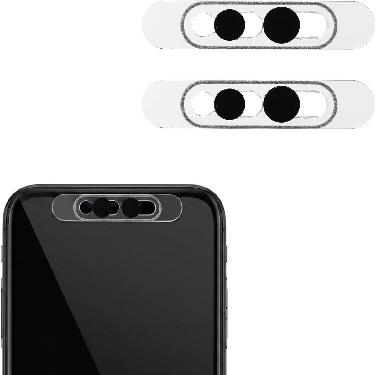 Privacy Caps Camera Front - 2 Stuks - Transparant Materiaal - Bescherming Mobiele Telefoon Camera - ShopVlot