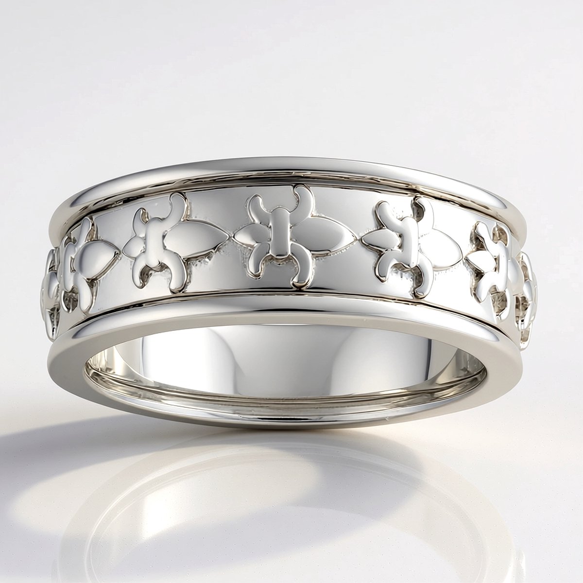 Cavill - Zilveren Ring Dames - 925 Sterling Zilver met Platina Coating - Luxe Bloemring - Elegant Filigraan - Tijdloos Sieraad