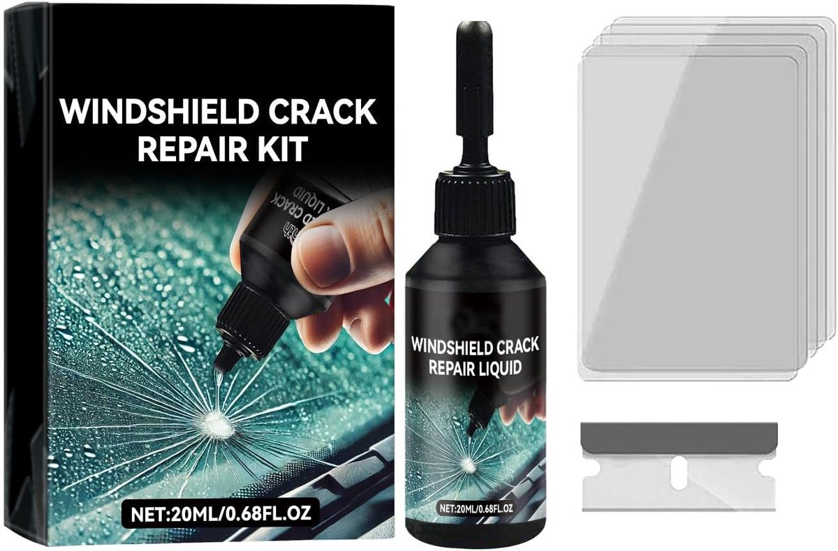 Reparatievloeistof autoruiten 20 ml - voor het repareren van scheuren - eenvoudig in gebruik - versterkt glas - ShopVlot