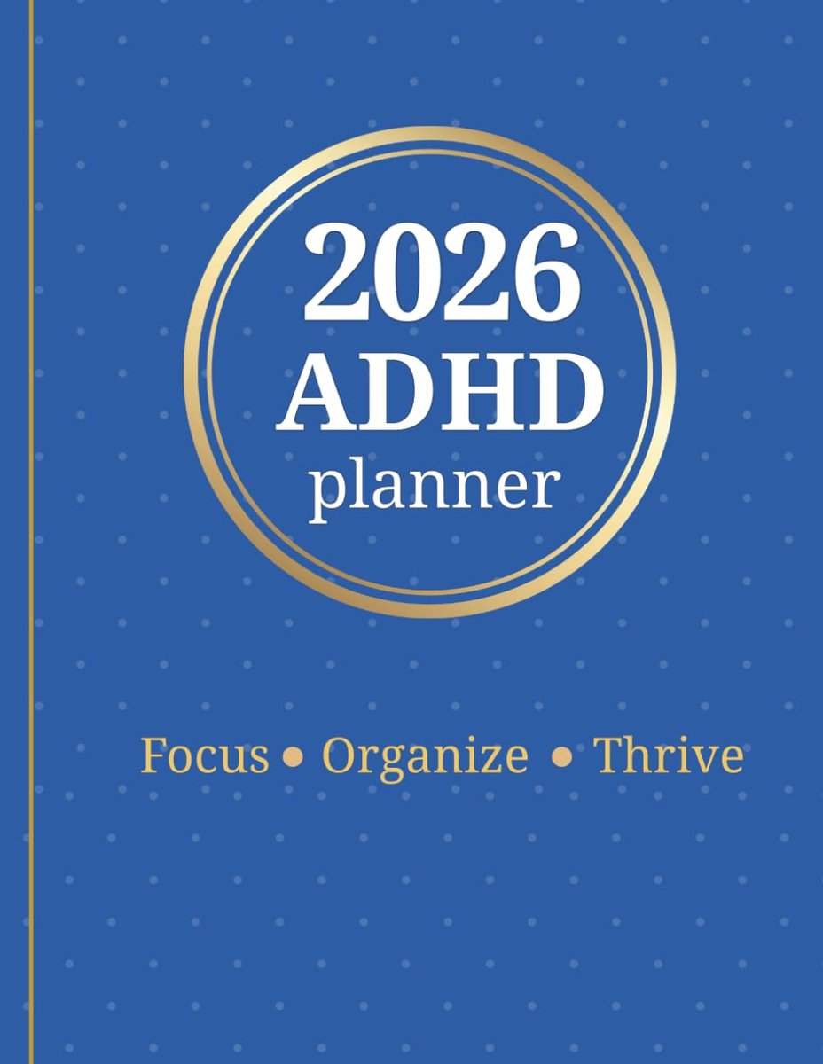 SnelShoppen - 2026 ADHD Planner: ADHD-Vriendelijke Maandelijkse & Wekelijkse Organizer met Gewoontetracking, Budgetpagina's, Visiebord & Doelplanning