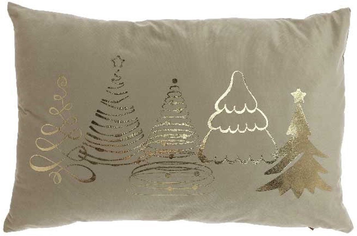 Unique Living Sierkussen Gold Dove White - 40x60cm Wit