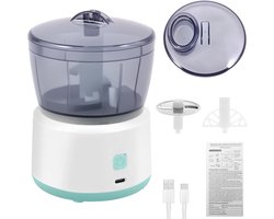 Elektrische hakmolen voor de keuken - 225 ml - multifunctionele hakmolen - elektrisch - USB - driebladig lemmet - draagbaar uiensnijder - elektrisch voor knoflook - uien - vlees - hakken