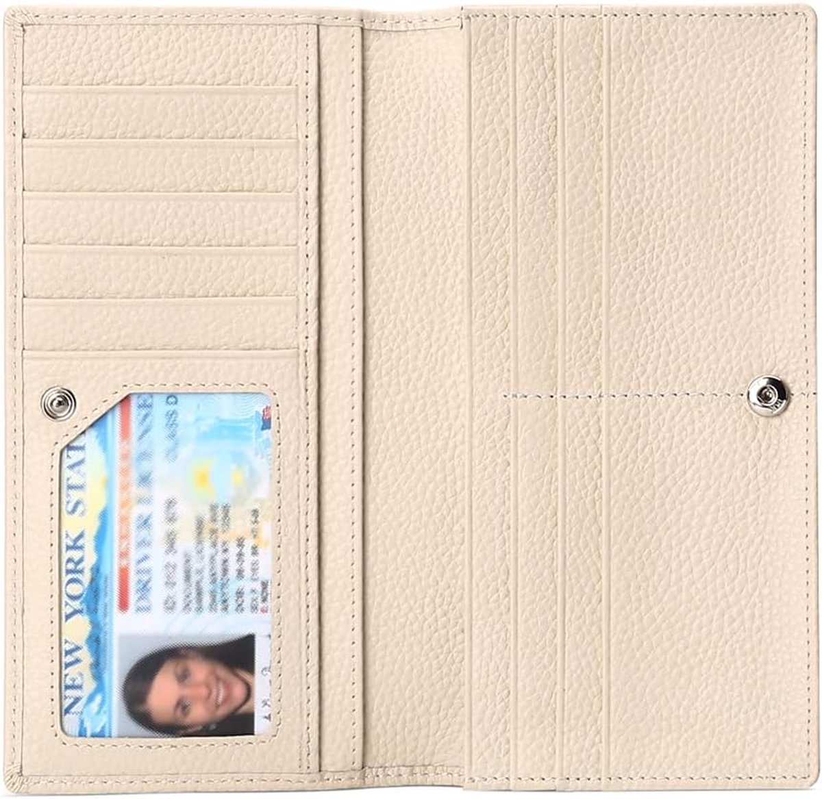 SENDEFN Leather Wallets for Women, RFID Blocking Dual Fold Women Wallets, Ladies Wallets with Multiple Card Holder - ShopVlot
