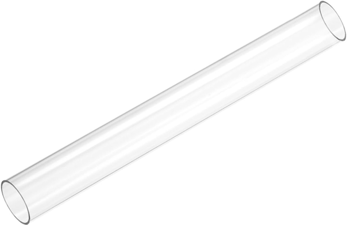 DMiotech 9.6" Clear Rigid Plastic Pipe 17mm x 20mm Polycarbonate Tubing Round Tube for Lighting Water Plumbing - ShopVlot