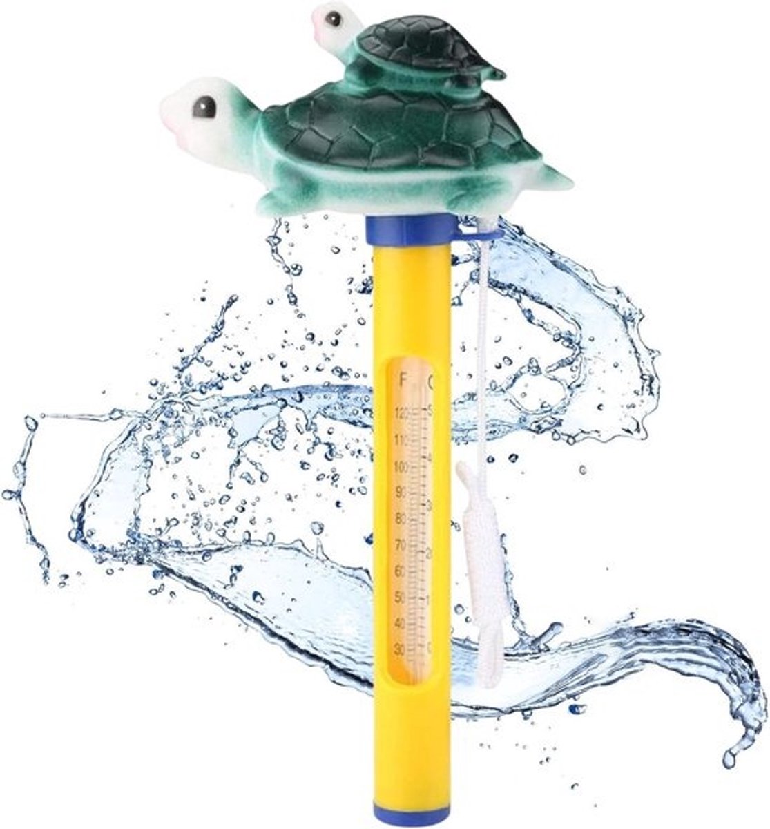 Drijvende thermometer - Zwembadmeter - Watertemperatuur - Leuke dierenvorm - 22 cm lengte
