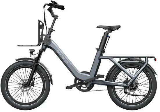 ADO Air One Ultra - Elektrische Fiets - 20 inch - 250W motor - Actieradius tot 100 km - Automatische 3 versnellingen - 370Wh accu - Voorvering - Grijs — afbeelding 5