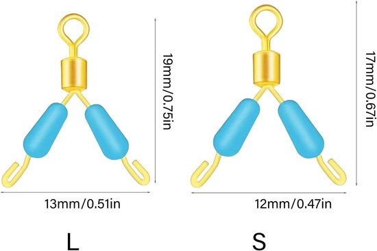 50pcs Silicone Quick Sub Line Clamp Fishing Float Sinkers Stop Fishing Quick Hook Splitters Flexible Fork Sub Line - ShopVlot — afbeelding 2