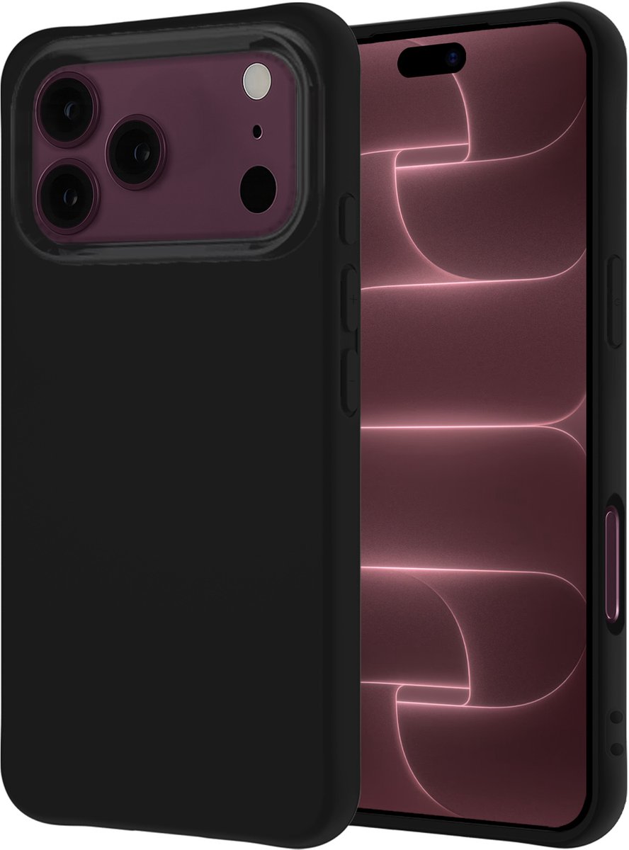 Hoesje - Geschikt voor Apple iPhone 18 Pro Max - Sterk & Shockproof - Hoes Cover - Siliconen Case - Zwart