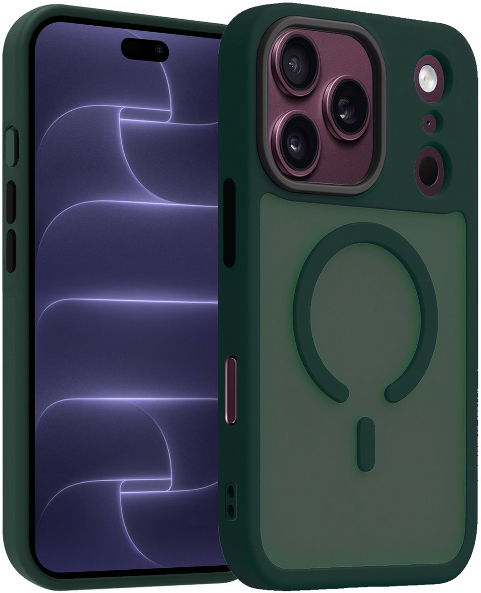 Hoesje - Geschikt voor Apple iPhone 18 Pro Max - Magsafe Compatible - Sterk & Shockproof - Back Cover - Telefoon Hoes Shockproof - Shock Proof Case - Telefoonhoes - Donkergroen