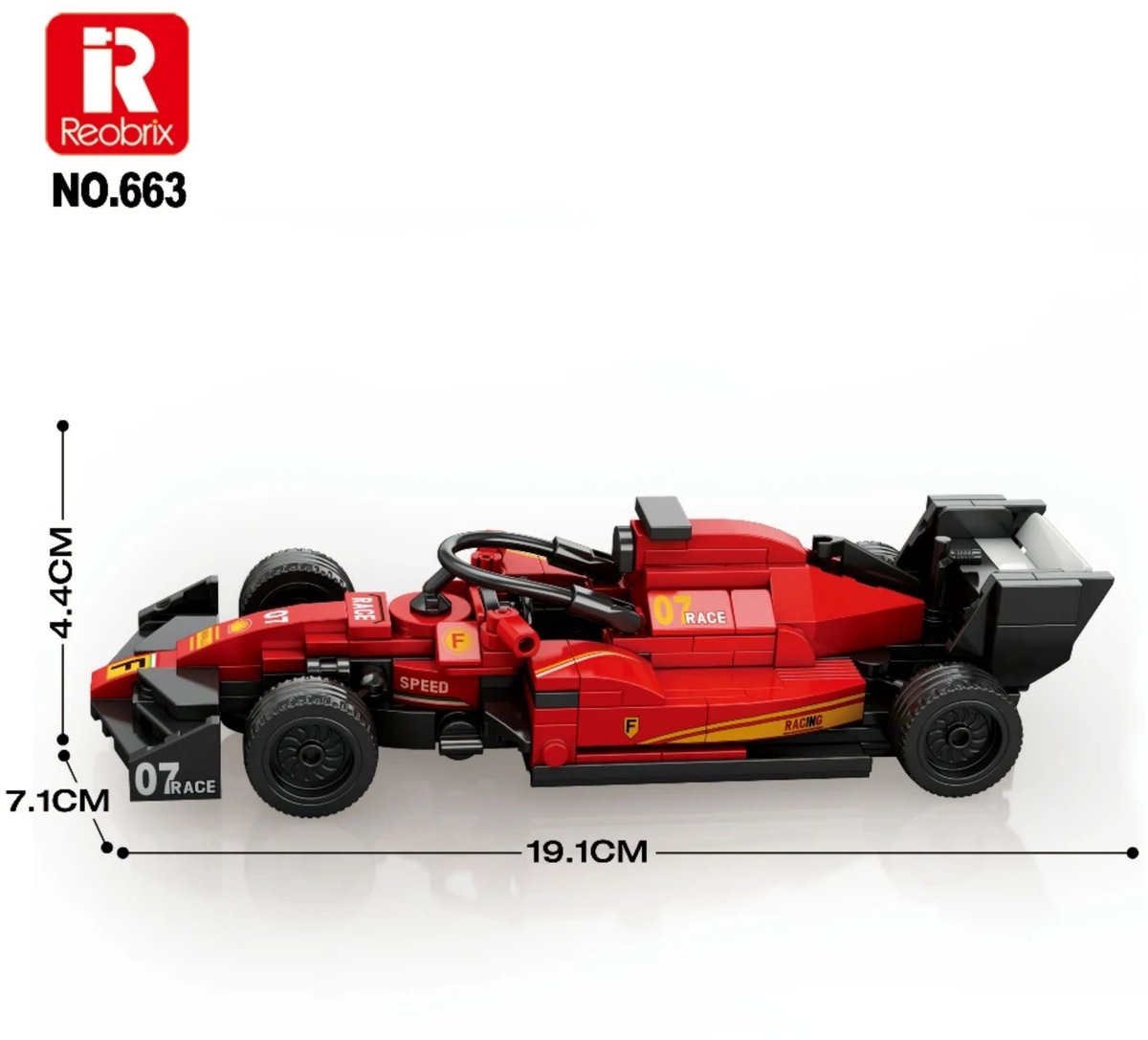 Reobrix 663 Ferrari SF-24 Formule 1 1:24 bouwset | City fast champions adventure | Creator classic motor bouwpakket | Technic speelgoed ideas voor volwassenen | Icons furious F1 speed auto | Technische bouwdoos met 245 bloks — cadeau in Spellen & Speelgoed - foto 7