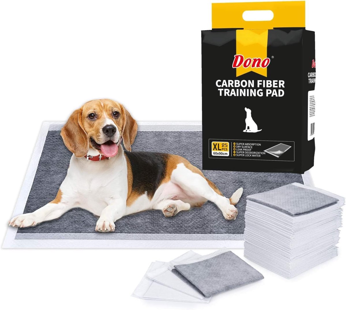 Dono Pet Training Pads Carbon Puppy Pee Wee Toilet Trainer Pads Super Absorbent Deodorant Heavy Dog Pads 25PCS - ShopVlot