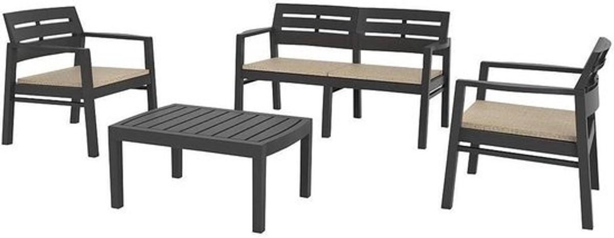 Kussens voor loungeset - Set tuinkussens - Voor buiten zitten - Weerbestendig - 30x30x30 cm - Meerkleurig