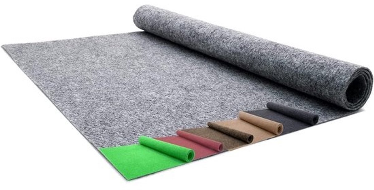 Buitenkleed - Kunstgrastapijt - Terras aankleden - Weerbestendig materiaal - 100x200cm - Lichtgrijs