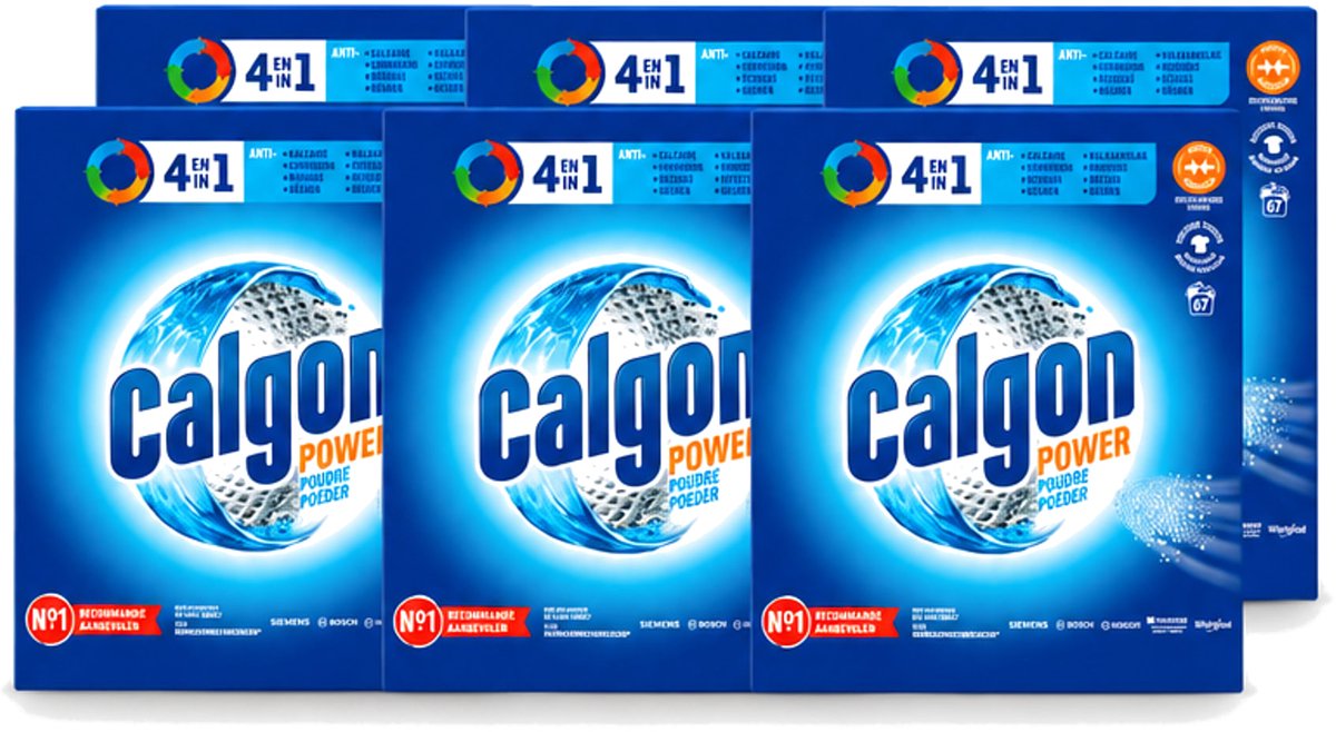 6 x Calgon - Wasmachinereiniger - Tegen Kalkaanslag / Corrosie / Wasmiddelresten / Geuren - 67 Wasbeurten - Voordeelverpakking - 6 stuks