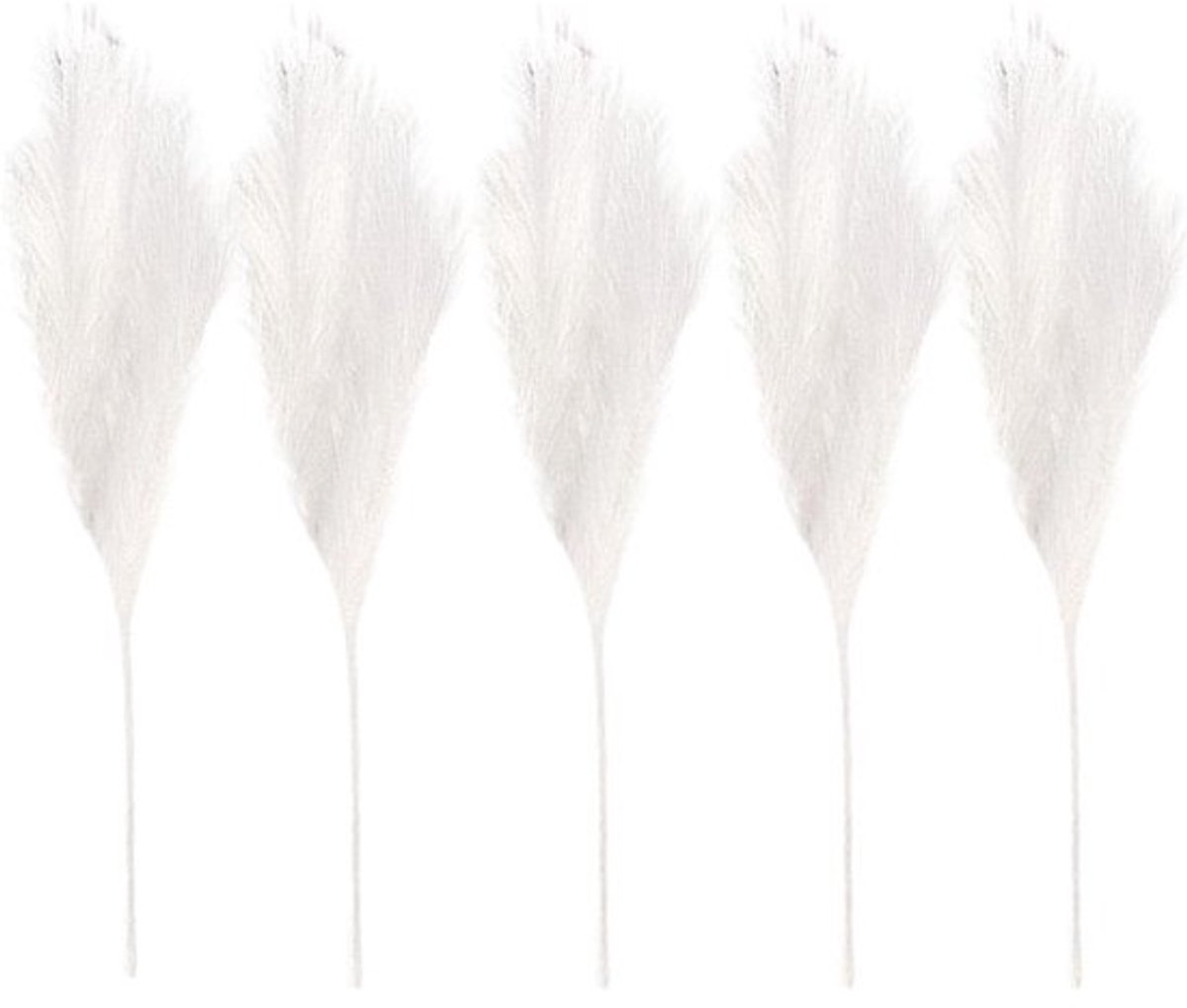 Boeket van kunstgras - Grasdecoratie - Decoratie voor de woonkamer - Valt niet uit - 70 cm hoog - Wit